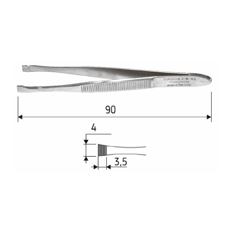 Пінцет Douglas Cilia, 9 см, J-16-163